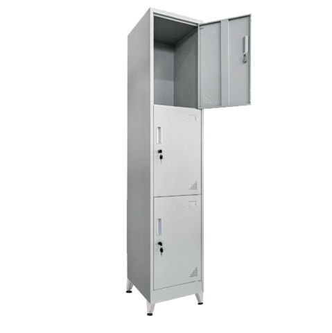Dulapuri metalice - LOCKER METALLIC 1-LEAF VERTICAL CABINETS WITH LEGS BELFAST HM21102.01 GREY 38.5x45x195Hcm.