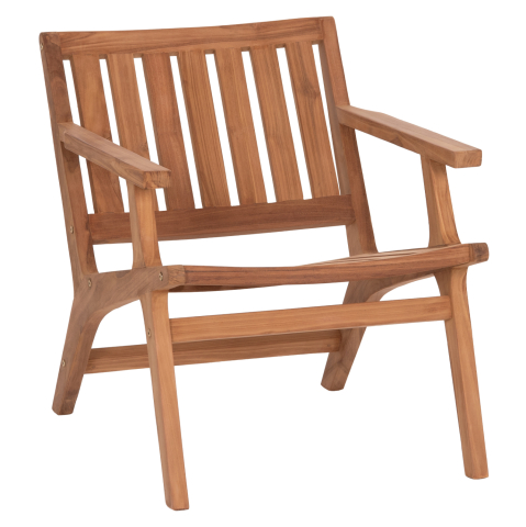 Interior - LOUNGE ARMCHAIR ARANIA HM6617 TEAK WOOD IN NATURAL 59x65x69Hcm.