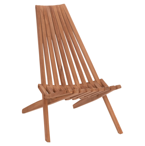 Exterior - LOUNGE CHAIR FOLDABLE SHIGAO HM18112 TEAK WOOD--NATURAL COLOR 61x88.5x89Hcm.