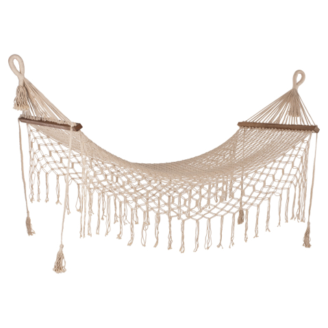 Leagane - Cuiburi - MACRAME HAMMOCK HM9346 BEIGE 200Χ100 cm
