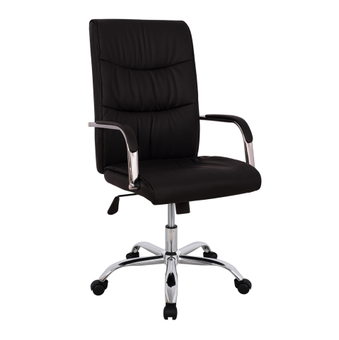 Scaune de birou - Manager's office chair HM1044.11 black with chromed base 55,5x65x111 cm.