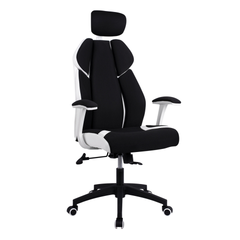Scaune de birou - Manager's office chair HM1086.02 in black-white color 65x70x128-132