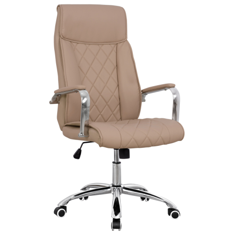 Scaune de birou - MANAGER'S OFFICE CHAIR SHAILA HM1104.07 PU LEATHER IN CREAM COLOR 64x68x116-123Ηcm