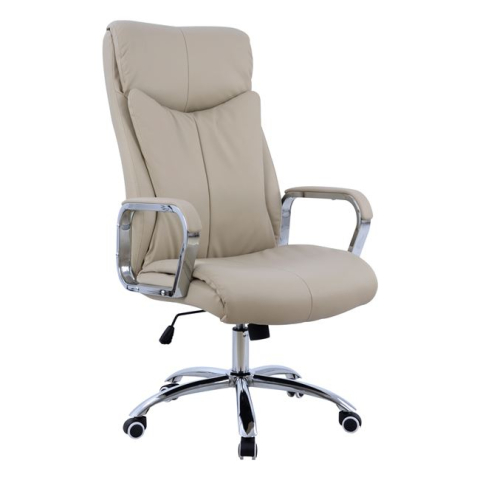 Scaune de birou - MANAGER'S OFFICE CHAIR SHASHI HM1093.07 PU IN CREAM COLOR 63x80x118-126Hcm