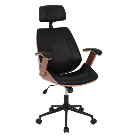 Scaune de birou - Manager's office chair Superior Pro HM1109.01 walnut color-black 63x67x123 cm