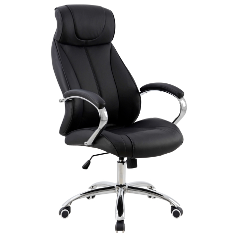 Scaune de birou - MANAGER'S OFFICE CHAIR XAVIERE HM1096.01 PU IN BLACK 64x83x126Hcm