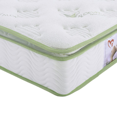 Saltele - Perne - MATTRESS CONTINUOUS SPRING WITH MATTRESS PAD ALOE VERA 110X90 HM372.12 SINGLE SIDED