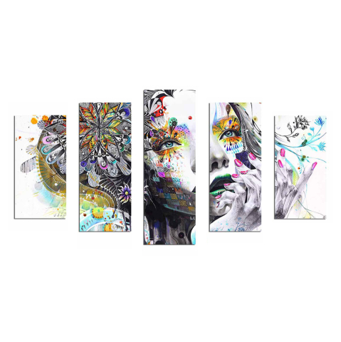 Decoratiuni - MDF PAINTING MODERN DAZZLING BEAUTY GIRL FACE HM7206.04 100X60x3 cm.