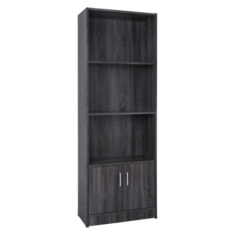 Biblioteci - Melamine bookcase HM2269.01 grey color 60x30x174