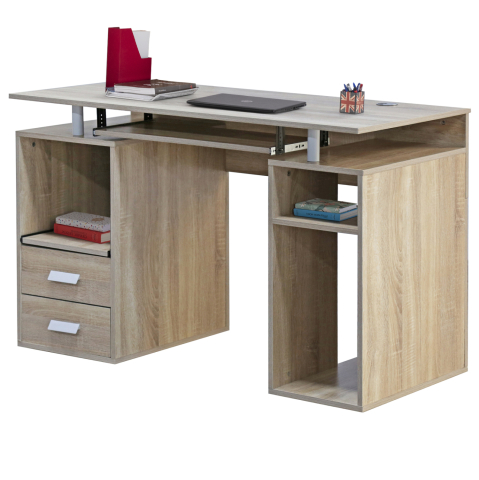 Birouri - MELAMINE DESK STATUS HM2026.02 SONOMA-WHITE 120Χ55Χ76 cm.