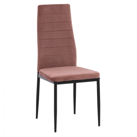 Interior - METAL CHAIR HM0037.32 DUSTY PINK VELVET WITH METAL FRAME K/D