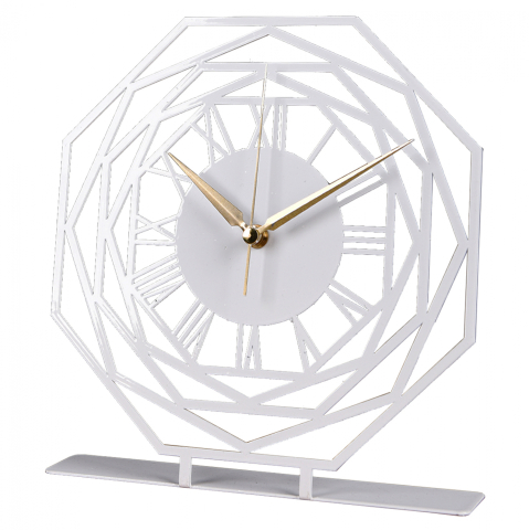 Ceasuri - METAL TABLE CLOCK HM7468.02 25x23 cm.