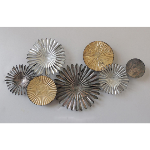 Decoratiuni de perete - METAL WALL DECORATION HM7157 SILVER GOLD 88Χ5Χ45 cm.