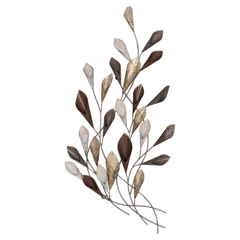 Decoratiuni de perete - METAL WALL DECORATION HM7159 CHARCOAL GREY-GOLD 44x5x87cm