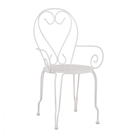 Scaune - Fotolii - Metallic armchair Amore White HM5008.12 49x48x90 cm