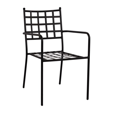 Scaune - Fotolii - Metallic Armchair HM5508 Black color 46x58x88 cm