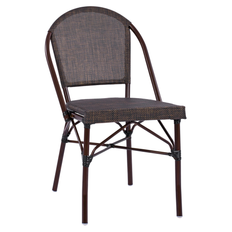 Scaune - Fotolii - Metallic Chair Bamboo Look Brown HM5718 54x62x89 cm