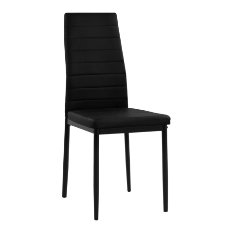 Interior - Metallic chair Lady HM0037.12 Black PU Metallic Frame K/D 40x48x95 cm