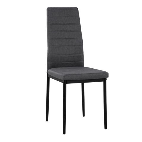 Interior - Metallic Chair Lady HM0037.20 Grey fabric with metallic frame K/D 40x48x95