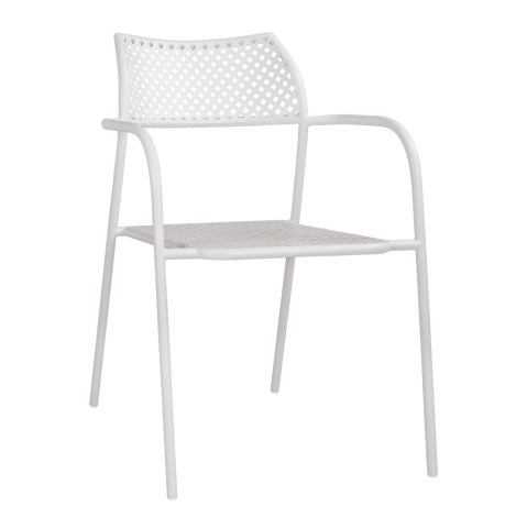 Scaune - Fotolii - Metallic Chair White Thetis HM5173.12 55x57x79 cm