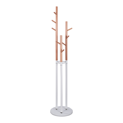 Cuiere - Metallic coat hanger Wyatt beech wood and white Diameter 37x173cm HM8610.01