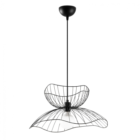 Iluminat de tavan - METALLIC PENDANT LIGHT IN BLACK E27 HM7232 50x50x121 cm.