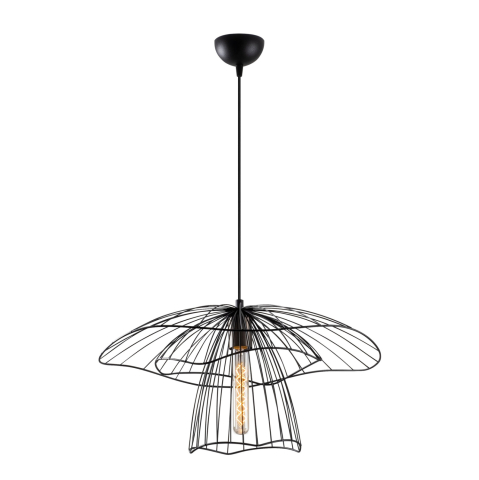 Iluminat de tavan - METALLIC PENDANT LIGHT IN BLACK HM7231 E27 Φ50x123 cm.