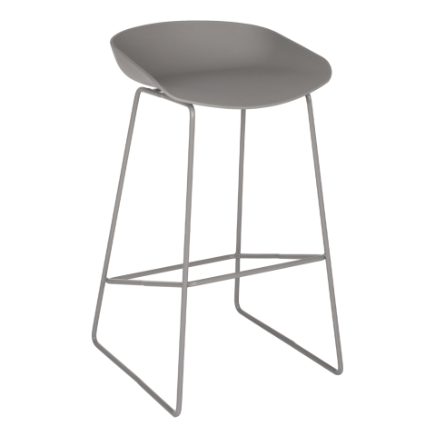 Scaune de bar - Metallic Stool HM8450.10 with grey seat PP 47x47x83cm