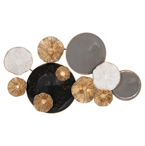 Decoratiuni de perete - METALLIC WALL DECORATION HM7179 GRAY GOLD 66x6x38Y cm.
