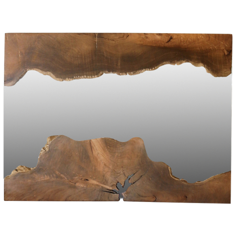 Oglinzi - MIRROR FB99364 RECTANGULAR SOLID TEAK NATURAL 100X75H
