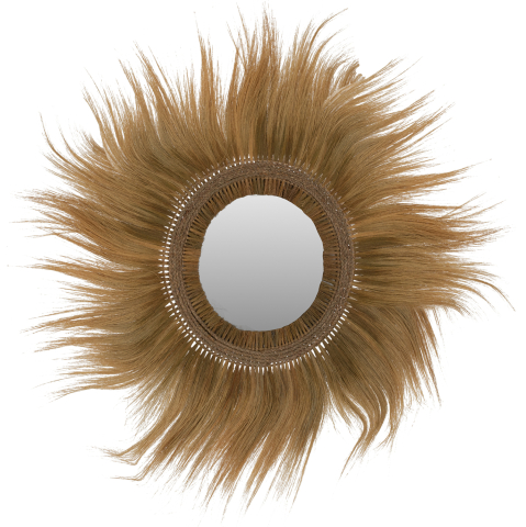 Oglinzi - MIRROR ROUND RAYUNG GRASS FIBERS FRAME IN GREEN 130x4x130Hcm.HM7802