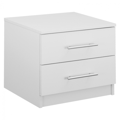 Noptiere - NIGHT STAND HM2220.05 WHITE 48x40,5x41,5 cm.
