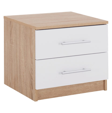 Noptiere - NIGHT STAND HM2220.06 SONAMA-WHITE 48x40,5x41,5 cm.