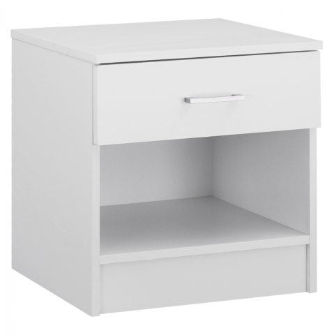 Noptiere - NIGHT STAND WITH 1 DRAWER IN WHITE HM2345.05 45x35,5x47 cm.