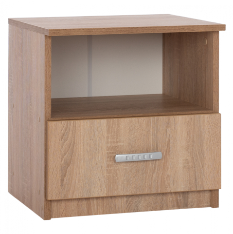 Noptiere - NIGHT STAND WITH DRAWER SONAMA OAK HM2431.01 45x40x48 cm.