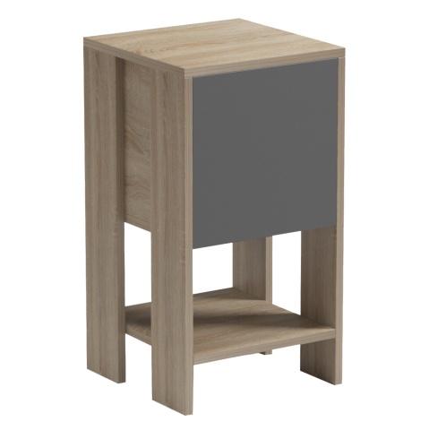 Interior - NIGHTSTAND ARGUS HM18378.13 MELAMINE IN SONAMA/GREY 30x30x55Hcm.