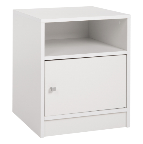 Noptiere - NIGHTSTAND MALORY HM2205.05 WHITE MELAMINE 40x40x50Hcm.