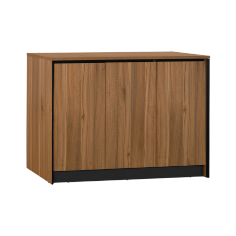 Dulapuri - OFFICE CABINET SUPREME HM2357 MELAMINE IN HONEY OAK and GREY 120x40x80Hcm.