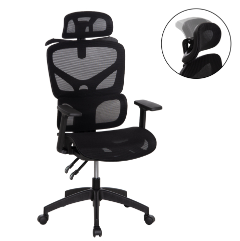 Scaune de birou - OFFICE CHAIR APEX HM1227.01 BLACK MESH FABRIC and PP 70x66x113-130Hcm.