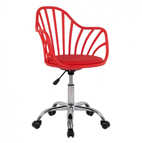 Scaune de birou - Office Chair Becky HM8457.04 Red Color 57x57x96 cm