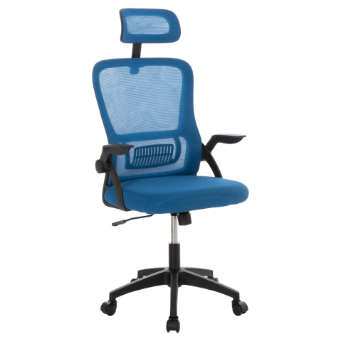 Scaune de birou - OFFICE CHAIR BLAZER HM1205.03 BLUE MESH FABRIC--BLACK ARMS 60x58x110-130Hcm.
