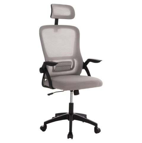 Scaune de birou - OFFICE CHAIR BLAZER HM1205.05 GREY MESH FABRIC--BLACK FRAME 60x58x110-130Hcm.