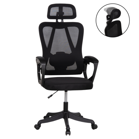 Scaune de birou - OFFICE CHAIR FRANTIC HM1224.01 BLACK MESH and POLYPROPYLENE 60x66x130Hcm.