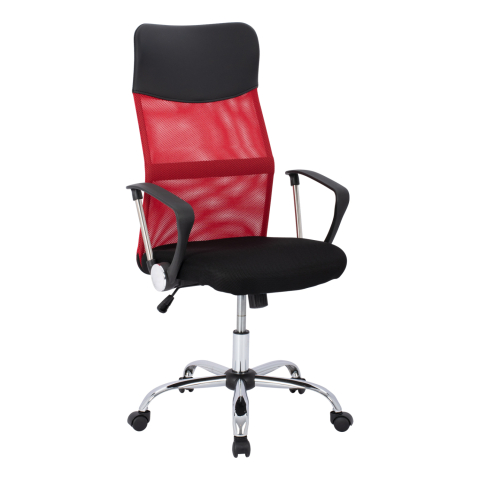Mobilier de birou - Office chair HM1000.07 Black Red Mesh chromed leg 61x58x118