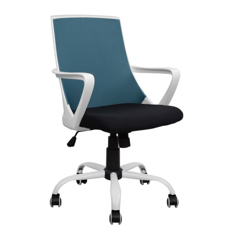 Scaune de birou - Office chair HM1053.06 Blue with mesh and metal base 58x59x103 cm