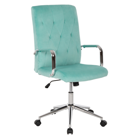 Scaune de birou - OFFICE CHAIR JOSEF HM1181.08 MINT VELVET-INOX BASE 58x61x105-113Hcm.