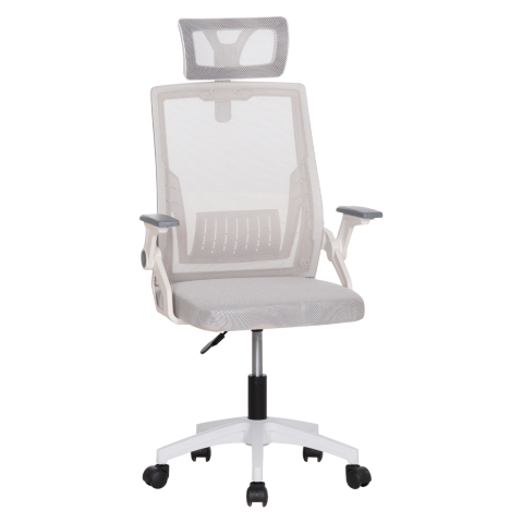 Scaune de birou - OFFICE CHAIR MATRON HM1226.02 WHITE PP--LIGHT GREY MESH FABRIC 59x55x115Hcm.