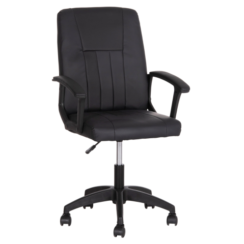 Scaune de birou - OFFICE CHAIR NIM HM1200.01 BLACK PVC-BLACK FRAME AND BASE 58x65x100Hcm.