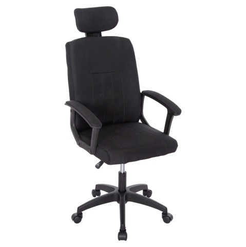 Scaune de birou - OFFICE CHAIR NIMBLE HM1199.11 BLACK FABRIC-BLACK FRAME AND BASE 59x64x122Hcm.