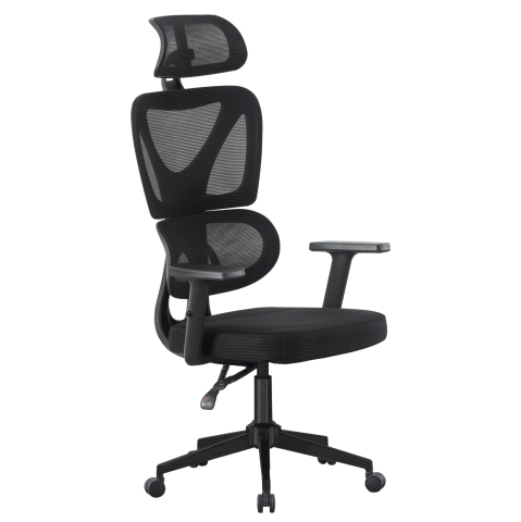 Scaune de birou - OFFICE CHAIR NOVAR HM1218.01 BLACK MESH--PP BASE 51x49x121-129Hcm.
